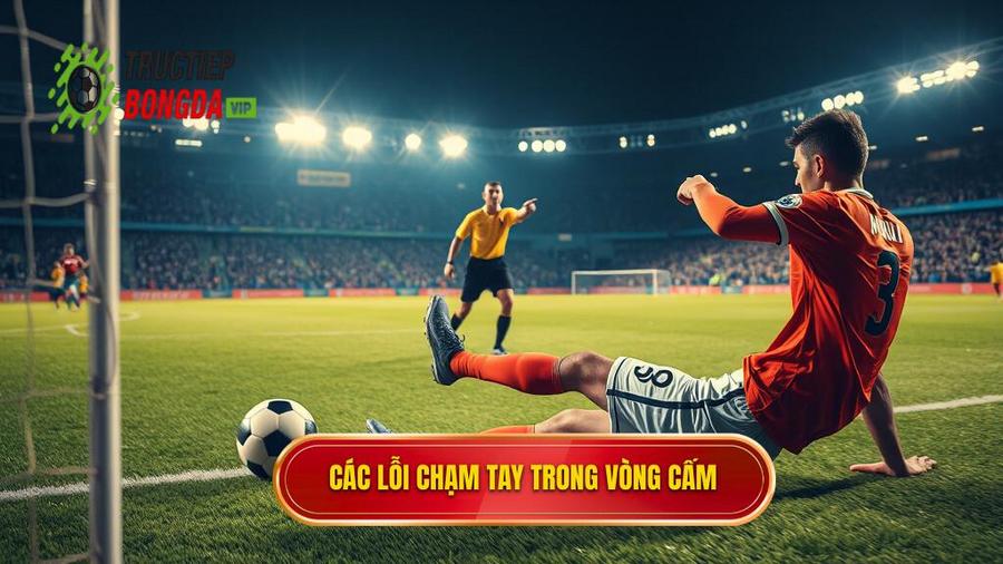 2. Các lỗi chạm tay trong vòng cấm