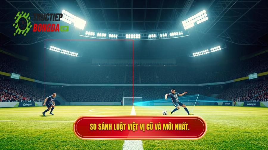 3. So sánh luật việt vị cũ và mới nhất.